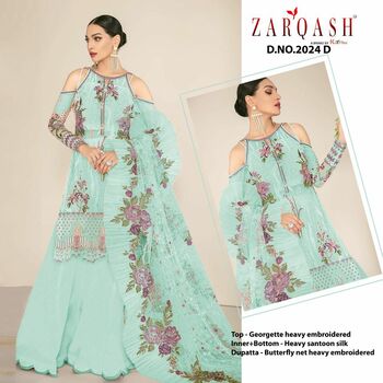 ZARQASH JIHAN D.NO 2024 GEORGETTE PAKISTANI SUITS