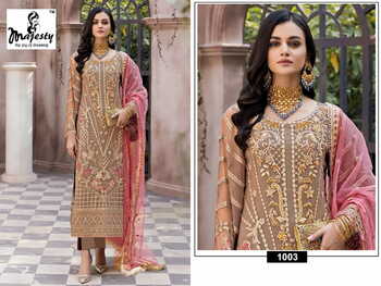 MAJESTY MARYAMS VOL 5 FOUX GEORGETTE EMBROIDERY PAKISTANI SUITS