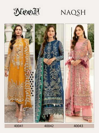 NOOR NAQSH GEORGETTE PAKISTANI SUITS LATEST CATALOGUE