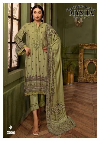 GULL AAHMED MYSHA COTTON DUPATTA VOL 3 LAWN PRINT KARACHI SUITS CATALOGUE