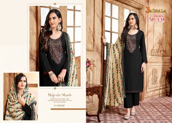 JAIMALA NIGAAR EDITION 15 RAYON SLUB EMBROIDERY SUITS BY ALOK SUITS