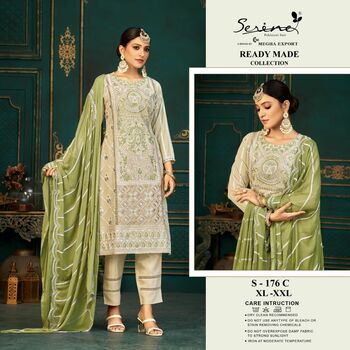 SERINE S 176 FOUX GEORGETTE EMBROIDERY PAKISTANI SUITS SURAT