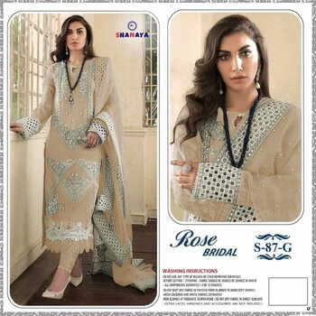 SHANAYA ROSE BRIDAL S 87 EDITION 2 FOUX GEORGETTE PAKISTANI SUITS