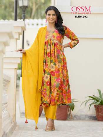 OSSM RESHAM VOL 9 ALIA CUT LATEST COLLECTION IN SURAT 