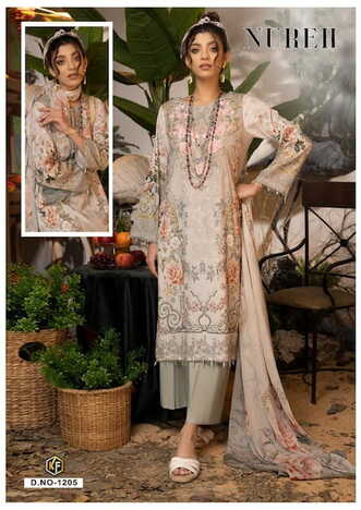 KEVAL FAB NUREH VOL 12 COTTON PRINT EXCLUSIVE KARACHI SUITS SURAT