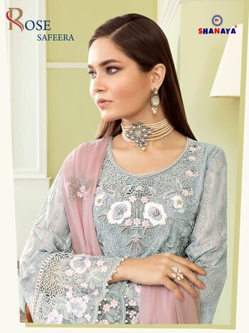 SHANAYA ROSE SAFEERA FOUX GEORGETTE PAKISTANI SUITS CATALOGUE