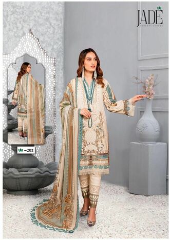 JADE CRIMSON VOL 2 KARACHI LAWN SUITS MANUFACTURER SURAT