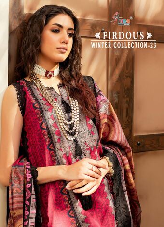 SHREE FABS FIRDOUS WINTER COLLECTION 23 SALWAR SUITS WHOLESALER