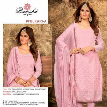 RAMSHA FULKARI NX GEORGETTE PAKISTANI SUITS CATALOGUE