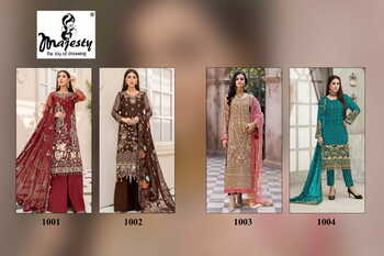 MAJESTY MARYAMS VOL 5 FOUX GEORGETTE EMBROIDERY PAKISTANI SUITS