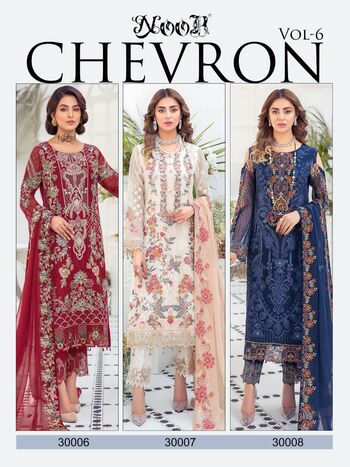 NOOR CHEVRON VOL 6 PAKISTANI GEORGETTE SALWAR KAMEEZ