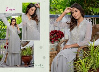 PSYNA NAZAKAT KURTI PANT WITH DUPATTA LATEST CATALOGUE