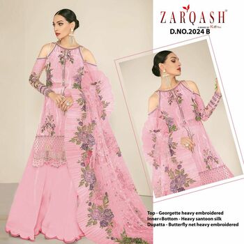 ZARQASH JIHAN D.NO 2024 GEORGETTE PAKISTANI SUITS