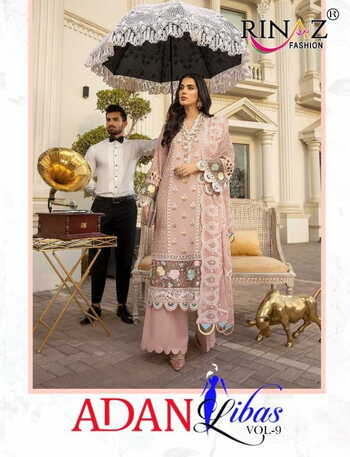 RINAZ FASHION ADAN LIBAS VOL 9 PAKISTANI SUITS WHOLESALER SURAT