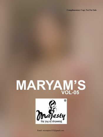 MAJESTY MARYAMS VOL 5 FOUX GEORGETTE EMBROIDERY PAKISTANI SUITS