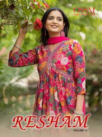 OSSM RESHAM VOL 9 ALIA CUT LATEST COLLECTION IN SURAT 