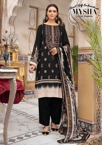 GULL AAHMED MYSHA COTTON DUPATTA VOL 3 LAWN PRINT KARACHI SUITS CATALOGUE