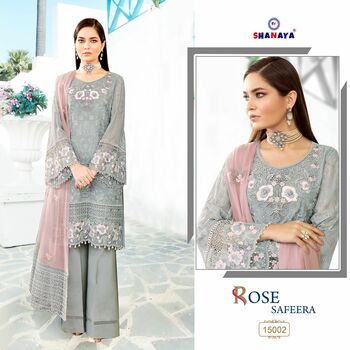 SHANAYA ROSE SAFEERA FOUX GEORGETTE PAKISTANI SUITS CATALOGUE