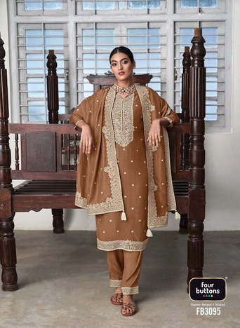 FOUR BUTTONS ZOYA VOL 2 JACQUARD READYMADE SUITS SURAT