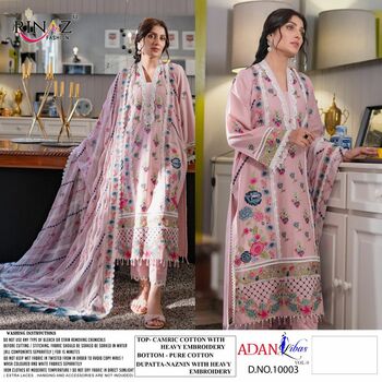 RINAZ FASHION ADAN LIBAS VOL 9 PAKISTANI SUITS WHOLESALER SURAT