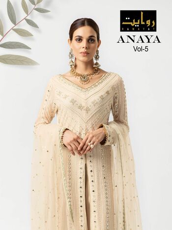 RAWAYAT ANAYA VOL 5 PAKISTANI FOUX GEORGETTE SUITS SUPPLIER SURAT