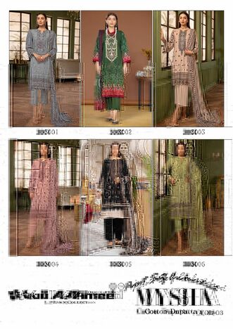 GULL AAHMED MYSHA COTTON DUPATTA VOL 3 LAWN PRINT KARACHI SUITS CATALOGUE