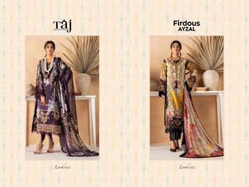 TAJ CREATIONS FIRDOUS AYZAL COTTON PRINT PAKISTANI SUITS SUPPLIER SURAT