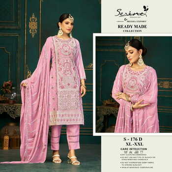 SERINE S 176 FOUX GEORGETTE EMBROIDERY PAKISTANI SUITS SURAT