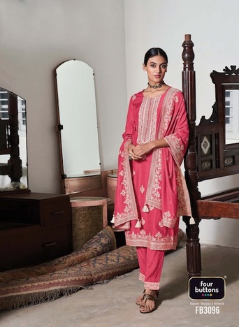 FOUR BUTTONS ZOYA VOL 2 JACQUARD READYMADE SUITS SURAT