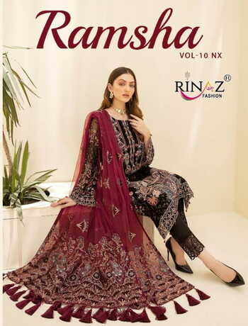 RINAZ RAMSHA VOL 10 NX PAKISTANI SALWAR KAMEEZ FOR EID COLLECTION