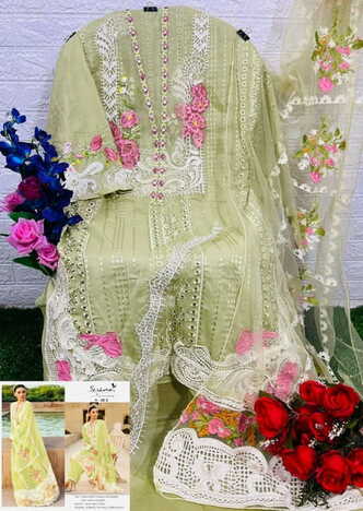 SERENE S 85 LAWN COTTON PAKISTANI SUITS NEW CATALOGUE