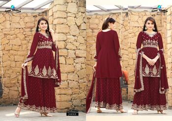 YOUR CHOICE GLOSSY PAKISTANI SHARARA SUITS AT WHOLESALE PRICE