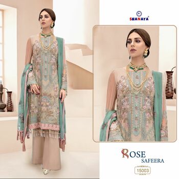 SHANAYA ROSE SAFEERA FOUX GEORGETTE PAKISTANI SUITS CATALOGUE