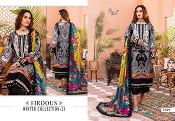 SHREE FABS FIRDOUS WINTER COLLECTION 23 SALWAR SUITS WHOLESALER