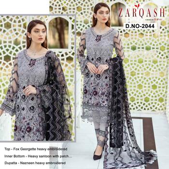 ZARQASH MINHAL PAKISTANI GEOGETTE SUITS FOR EID COLLECTION