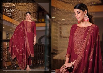 BELLIZA DESIGNER AAMIRA PASHMINA LATEST SALWAR SUIT SUPPLIER