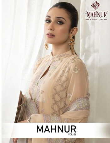 MAHNUR FASHION MAHNUR VOL 26 GEORGETTE PAKISTANI SUITS AT SURAT