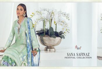 SHREE FABS SANA SAFINAZ FESTIVAL COLLECTION PAKISTANI SUITS LATEST CATALOGUE 2021