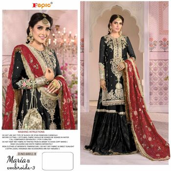 FEPIC MARIA B EMBROIDE 3 D.NO 66011 PAKISTANI HEAVY SUITS COLLECTION