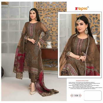 FEPIC ROSEMEEN C 1308 GEORGETTE EMBROIDERY PAKISTANI SUITS SURAT