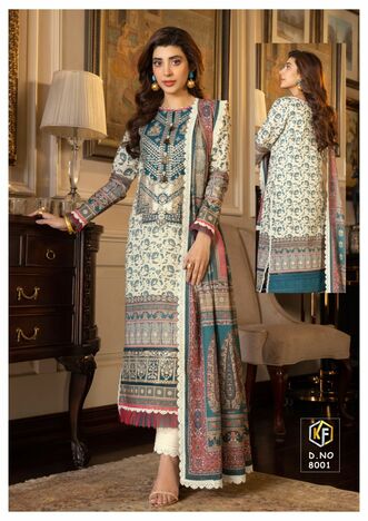 KEVAL FAB SOBIA NAZIR LUXURY VOL 8 COTTON KARACHI PRINTED SUITS WHOLESALE