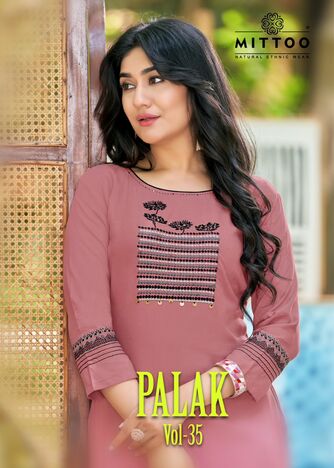 MITTOO PALAK VOL 35 HEAVY RAYON KURTIS MANUFACTURER SURAT