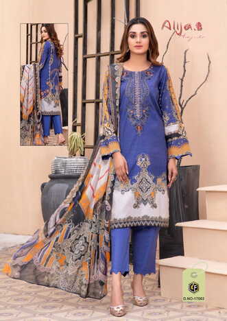 KEVAL FAB ALIJA B VOL 17 HEAVY COTTON KARACHI PRINTED SUITS WHOLESALER