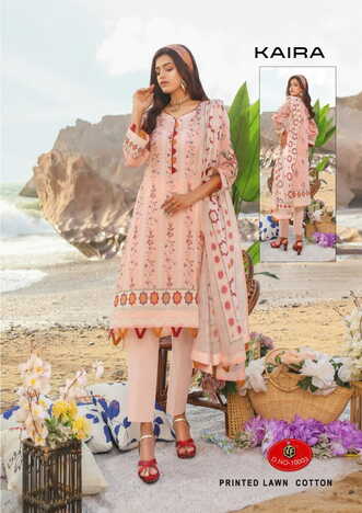 KEVAL FAB KAIRA VOL 10 COTTON LAWN KARACHI SUITS SUPPLIER SURAT