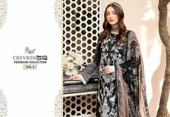 SHREE FABS CHEVRON REMIX PREMIUM COLLECTION VOL 3 PAKISTANI SUITS LATEST CATALOGUE