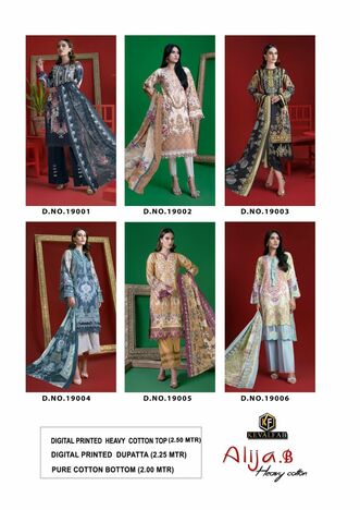 KEVAL FAB ALIJA B VOL 19 COTTON KARACHI PRINTED SUITS CATALOGUE