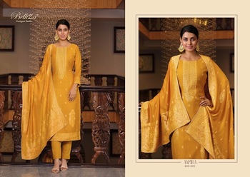 BELLIZA DESIGNER AAMIRA PASHMINA LATEST SALWAR SUIT SUPPLIER