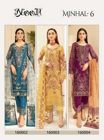 NOOR MINHAL VOL 6 PAKISTANI GEORGETTE SUITS