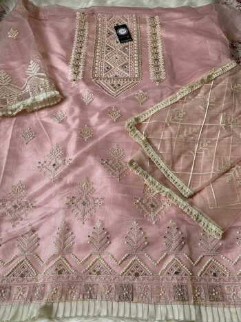 HOOR TEX OR 15 ORGANZA EMBROIDERY PAKISTANI SUITS