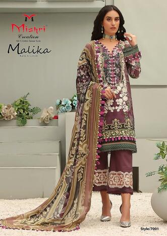 MISHRI CREATION MALIKA VOL 7 KARACHI COTTON PRINTED SUITS BEST PRICE